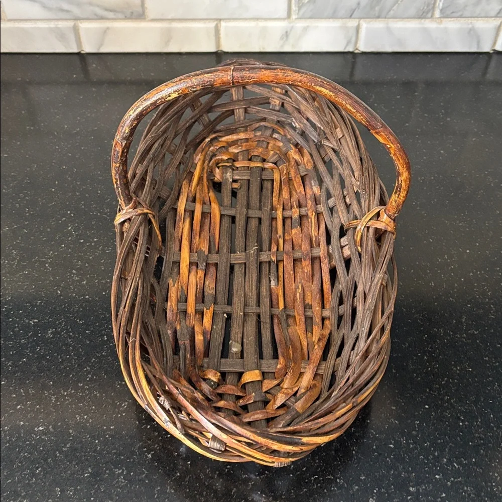 Woven Basket Set - Brown and Golden Tan